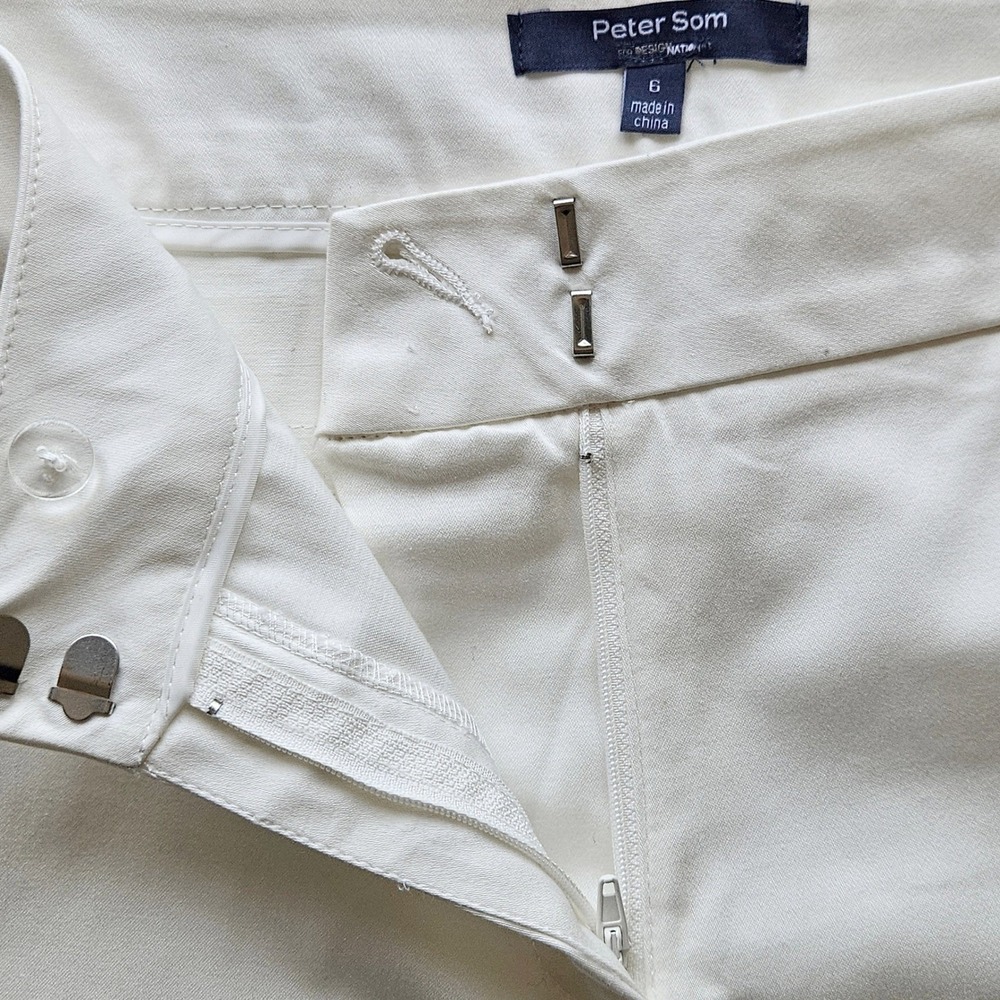 Peter Som White Tailored Chino Shorts Womens Size 6 - Picture 3 of 9